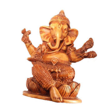 Ganesh Statue wtih four hands stone looking RG-059S